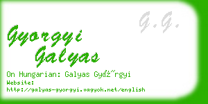 gyorgyi galyas business card